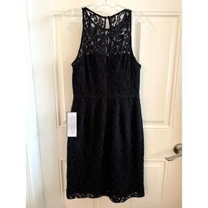 J.Crew Black Sleeveless Lace Dress Size 6
